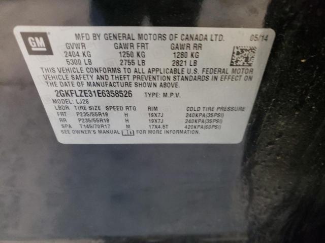 Photo 10 from auction – 2014 GMC TERRAIN DE with VIN 2GKFLZE31E6358526