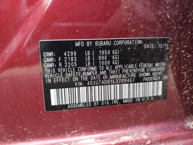 Photo 10 from auction – 2020 SUBARU IMPREZA PR with VIN 4S3GTAD61L3709467