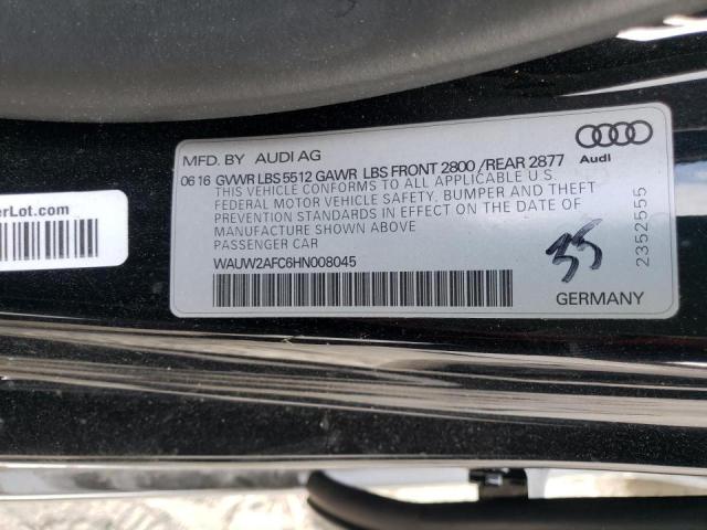 Photo 10 from auction – 2017 AUDI A7 PREMIUM with VIN WAUW2AFC6HN008045
