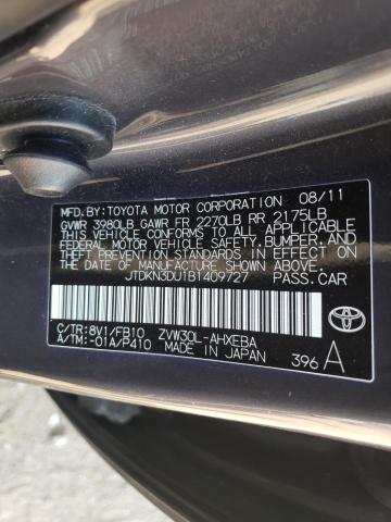Zdjęcie 10 z aukcji – 2011 TOYOTA PRIUS z VIN JTDKN3DU1B1409727