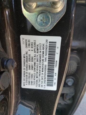 Photo 10 from auction – 2013 HONDA CIVIC EXL with VIN 2HGFB2F92DH509595