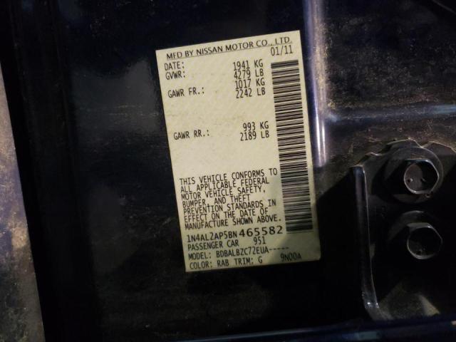 Photo 10 from auction – 2011 NISSAN ALTIMA BAS with VIN 1N4AL2AP5BN465582