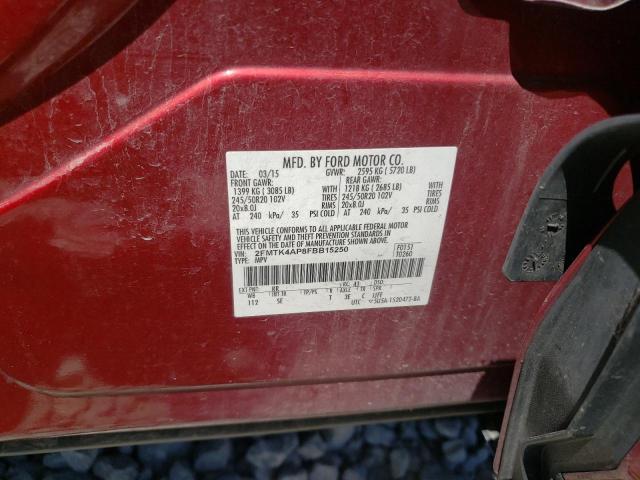 Photo 10 from auction – 2015 FORD EDGE SPORT with VIN 2FMTK4AP8FBB15250