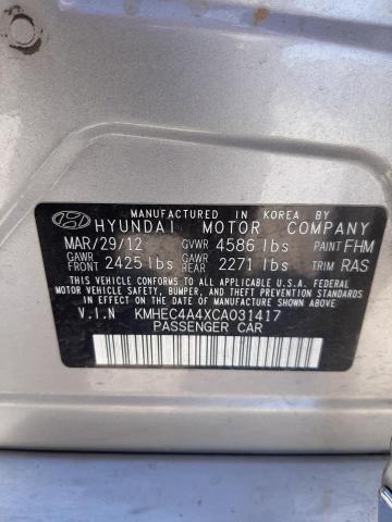 Photo 10 from auction – 2012 HYUNDAI SONATA HYB with VIN KMHEC4A4XCA031417