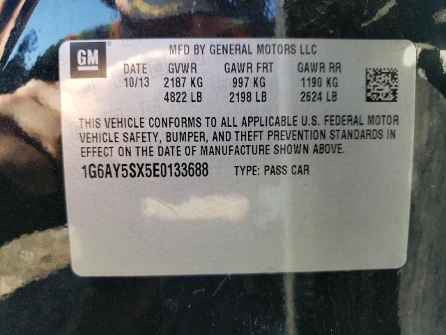 Photo 10 from auction – 2014 CADILLAC CTS PERFOR with VIN 1G6AY5SX5E0133688