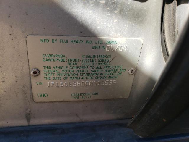 Photo 10 from auction – 2005 SUBARU FORESTER 2 with VIN JF1SG63605H713535