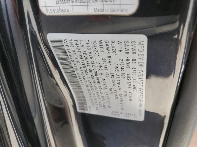 Photo 10 from auction – 2008 PORSCHE CAYENNE S with VIN WP1AB29P78LA34441