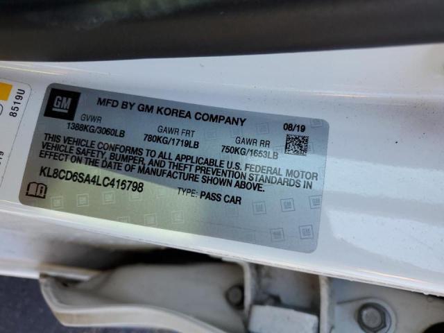 Photo 10 from auction – 2020 CHEVROLET SPARK 1LT with VIN KL8CD6SA4LC416798