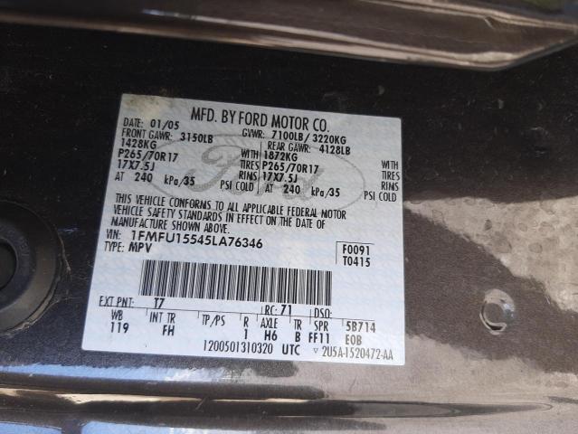 Photo 10 from auction – 2005 FORD EXPEDITION with VIN 1FMFU15545LA76346