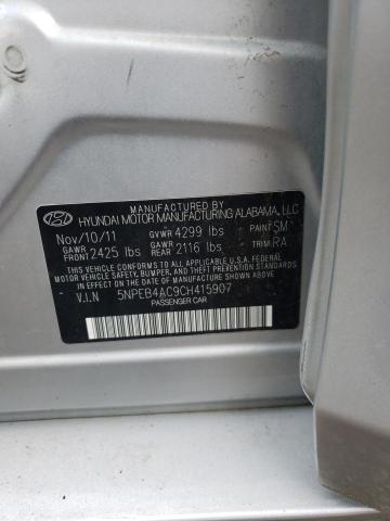Photo 10 from auction – 2012 HYUNDAI SONATA GLS with VIN 5NPEB4AC9CH415907