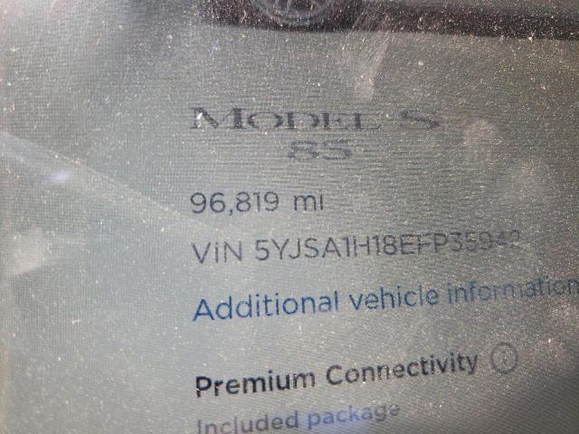 Photo 8 from auction – 2014 TESLA MODEL S with VIN 5YJSA1H18EFP35942