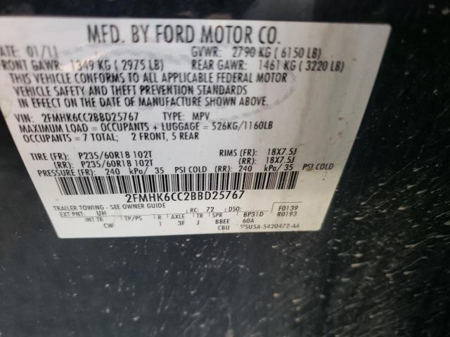 Photo 10 from auction – 2011 FORD FLEX SEL with VIN 2FMHK6CC2BBD25767