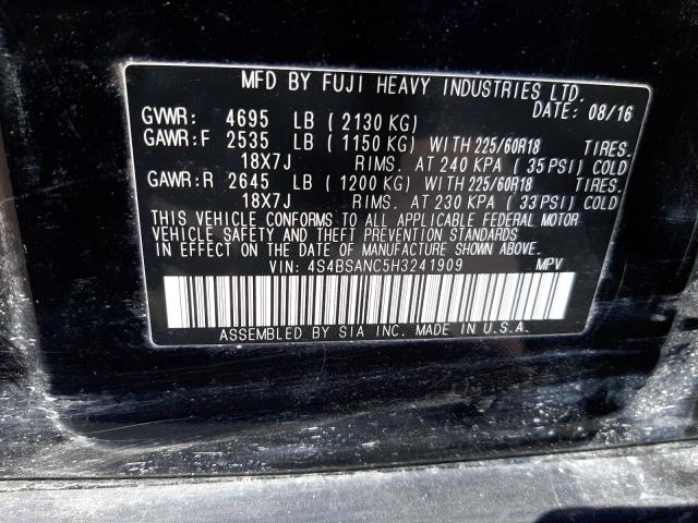 Photo 10 from auction – 2017 SUBARU OUTBACK 2. with VIN 4S4BSANC5H3241909