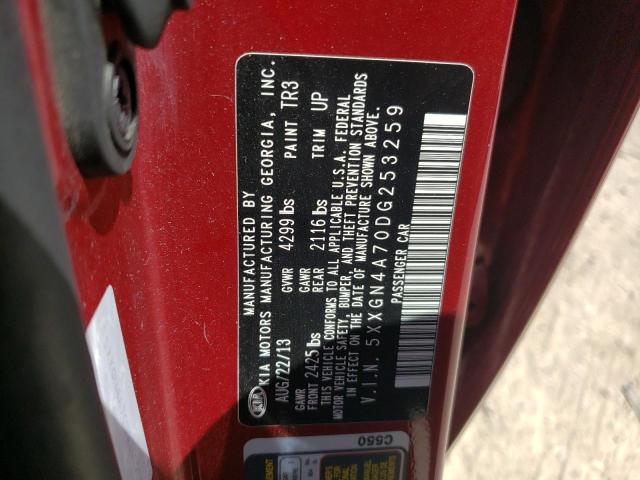 Photo 10 from auction – 2013 KIA OPTIMA EX with VIN 5XXGN4A70DG253259