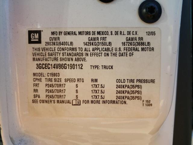 Photo 10 from auction – 2006 CHEVROLET SILVERADO with VIN 3GCEC14V86G190112