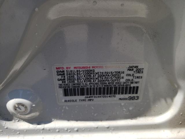 Photo 10 from auction – 2007 MITSUBISHI OUTLANDER with VIN JA4MT31X47Z014070
