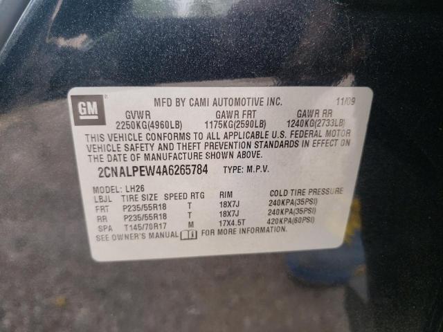 Photo 10 from auction – 2010 CHEVROLET EQUINOX LT with VIN 2CNALPEW4A6265784