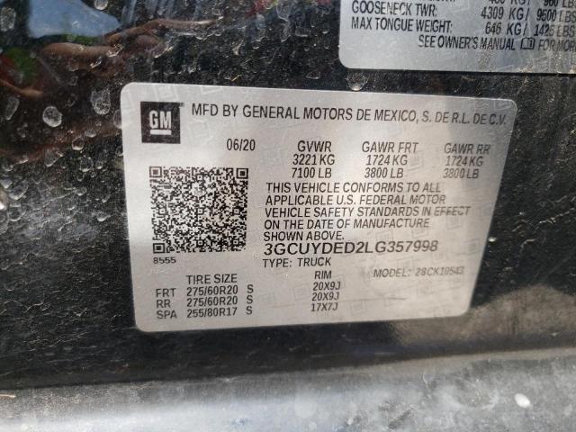 Photo 10 from auction – 2020 CHEVROLET silverado with VIN 3GCUYDED2LG357998