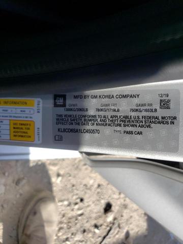 Photo 10 from auction – 2020 CHEVROLET SPARK 1LT with VIN KL8CD6SA1LC450570