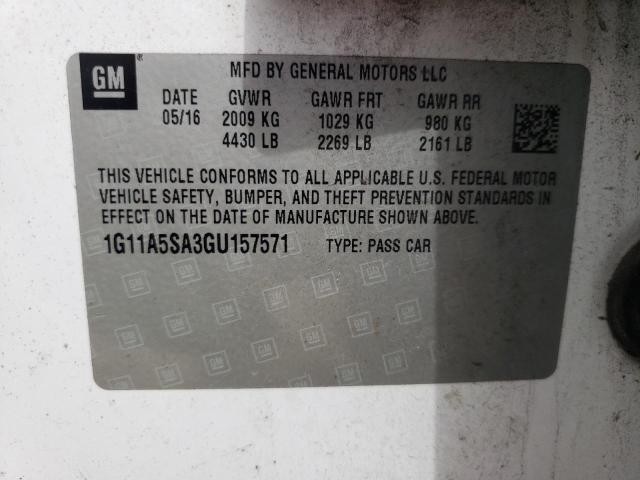 Photo 10 from auction – 2016 CHEVROLET MALIBU LIM with VIN 1G11A5SA3GU157571