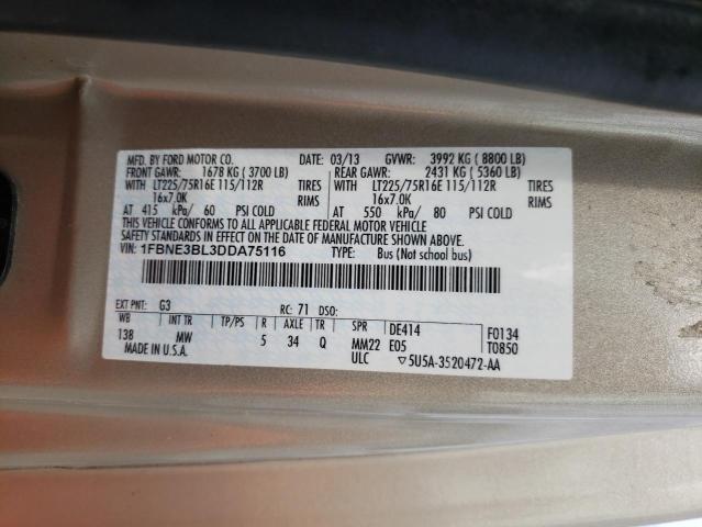 Photo 10 from auction – 2013 FORD ECONOLINE with VIN 1FBNE3BL3DDA75116