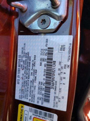 Photo 10 from auction – 2015 FORD FUSION SE with VIN 3FA6P0H70FR211348