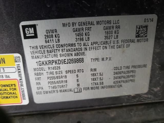 Photo 10 from auction – 2014 GMC ACADIA SLE with VIN 1GKKRPKD9EJ269868