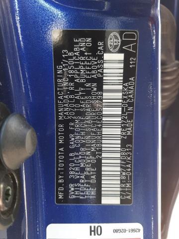 Photo 10 from auction – 2014 TOYOTA COROLLA L with VIN 2T1BURHE4EC057798
