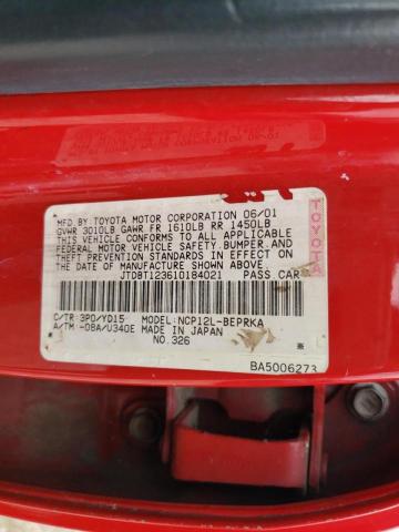 Photo 10 from auction – 2001 TOYOTA ECHO with VIN JTDBT123610184021