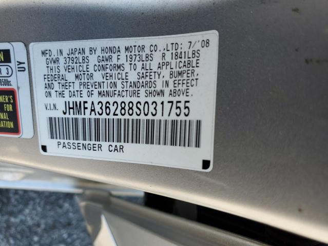 Photo 10 from auction – 2008 HONDA CIVIC HYBR with VIN JHMFA36288S031755