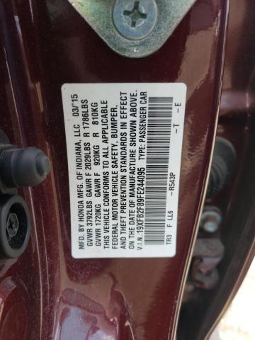 Photo 10 from auction – 2015 HONDA CIVIC EX with VIN 19XFB2F89FE244095