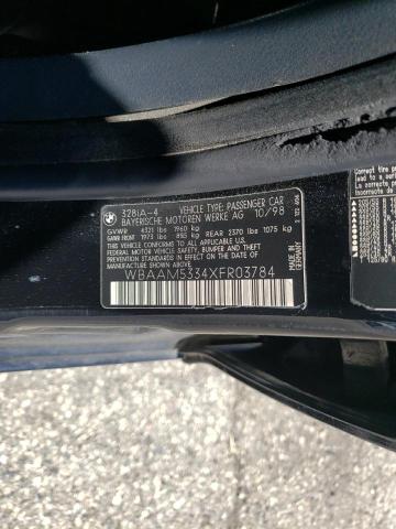 Photo 10 from auction – 1999 BMW 328 I AUTO with VIN WBAAM5334XFR03784