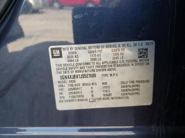 Photo 10 from auction – 2018 CHEVROLET EQUINOX LT with VIN 3GNAXJEV7JS527688