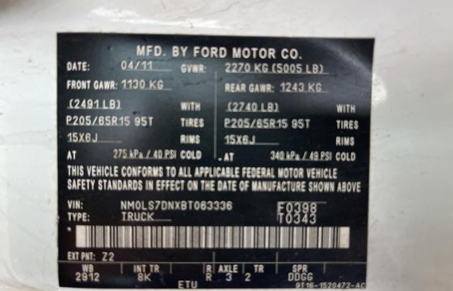 صورة رقم 10 من المزاد - 2011 FORD TRANSIT CO مع VIN NM0LS7DNXBT063336
