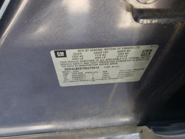 Photo 10 from auction – 2013 CHEVROLET EQUINOX LS with VIN 2GNALBEK7D6270414