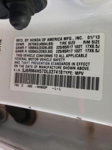 Photo 10 from auction – 2013 HONDA CR-V EX with VIN 5J6RM4H57DL037418