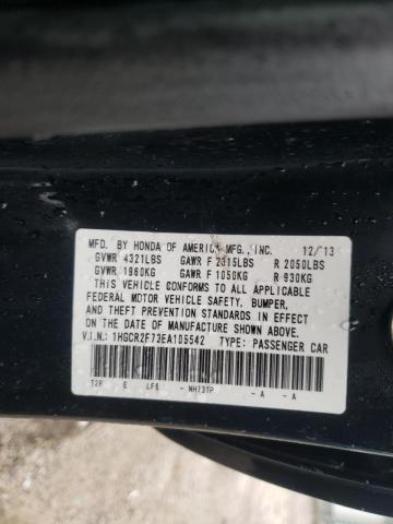 Photo 10 from auction – 2014 HONDA ACCORD EX with VIN 1HGCR2F73EA105542
