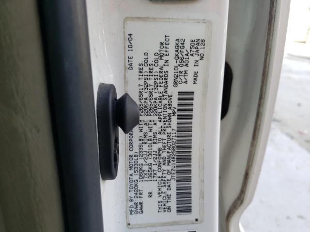 Photo 10 from auction – 2005 TOYOTA 4RUNNER SR with VIN JTEZU14R258027117