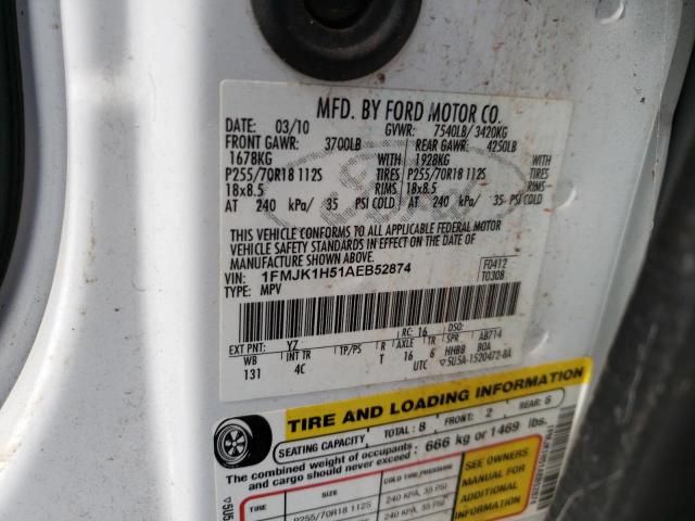 Photo 10 from auction – 2010 FORD EXPEDITION with VIN 1FMJK1H51AEB52874