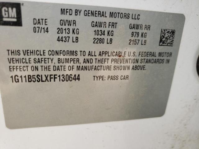 Photo 10 from auction – 2015 CHEVROLET MALIBU LS with VIN 1G11B5SLXFF130644