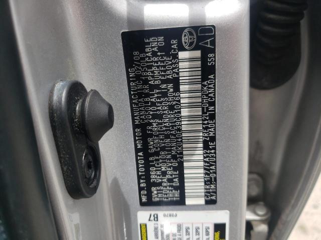 Photo 10 from auction – 2009 TOYOTA COROLLA MA with VIN 2T1KU40E39C010766