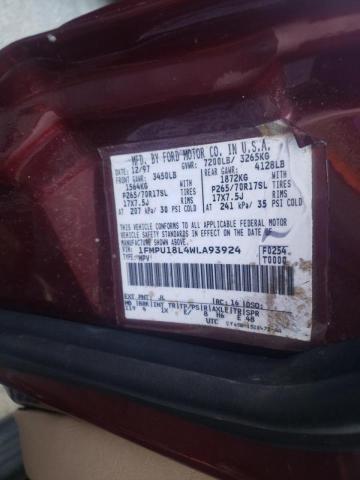 Photo 10 from auction – 1998 FORD EXPEDITION with VIN 1FMPU18L4WLA93924