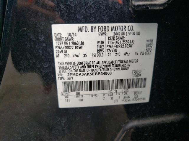 Photo 10 from auction – 2014 FORD EDGE SPORT with VIN 2FMDK3AK5EBB34808