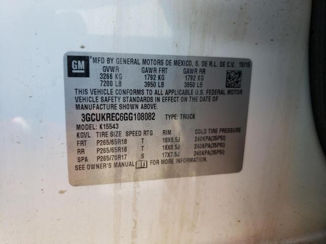 Photo 10 from auction – 2016 CHEVROLET SILVERADO with VIN 3GCUKREC6GG108082