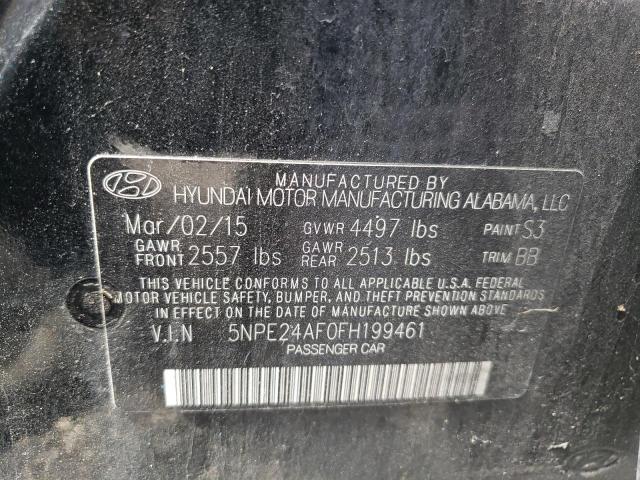 Photo 10 from auction – 2015 HYUNDAI SONATA SE with VIN 5NPE24AF0FH199461
