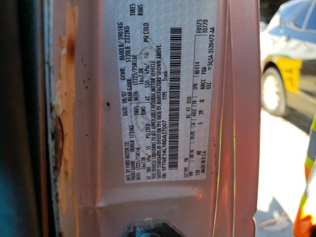 Photo 10 from auction – 2008 FORD ECONOLINE with VIN 1FTNE14L18DA17007