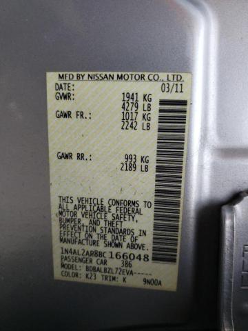 Photo 10 from auction – 2011 NISSAN ALTIMA BAS with VIN 1N4AL2AP8BC166048