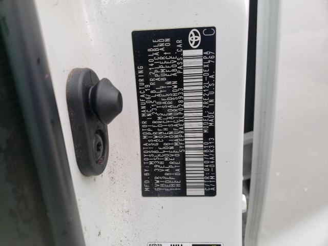 Photo 10 from auction – 2020 TOYOTA COROLLA LE with VIN 5YFEPRAEXLP028933