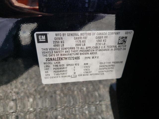 Photo 10 from auction – 2017 CHEVROLET EQUINOX LT with VIN 2GNALCEK7H1572486