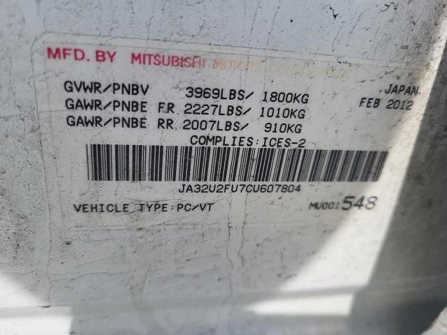 Photo 10 from auction – 2012 MITSUBISHI LANCER ES/ with VIN JA32U2FU7CU607804